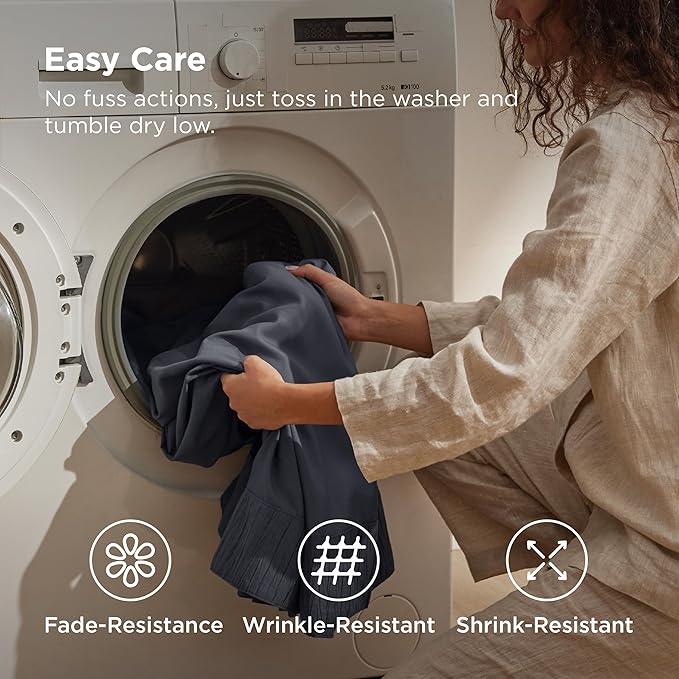 Bedsure Queen Sheet Set - 4 Pieces Soft Queen Size Sheets - Breathable & Cooling - Hotel Luxury - Easy Care Polyester Microfiber Bedding for Women, Men, Dark Grey